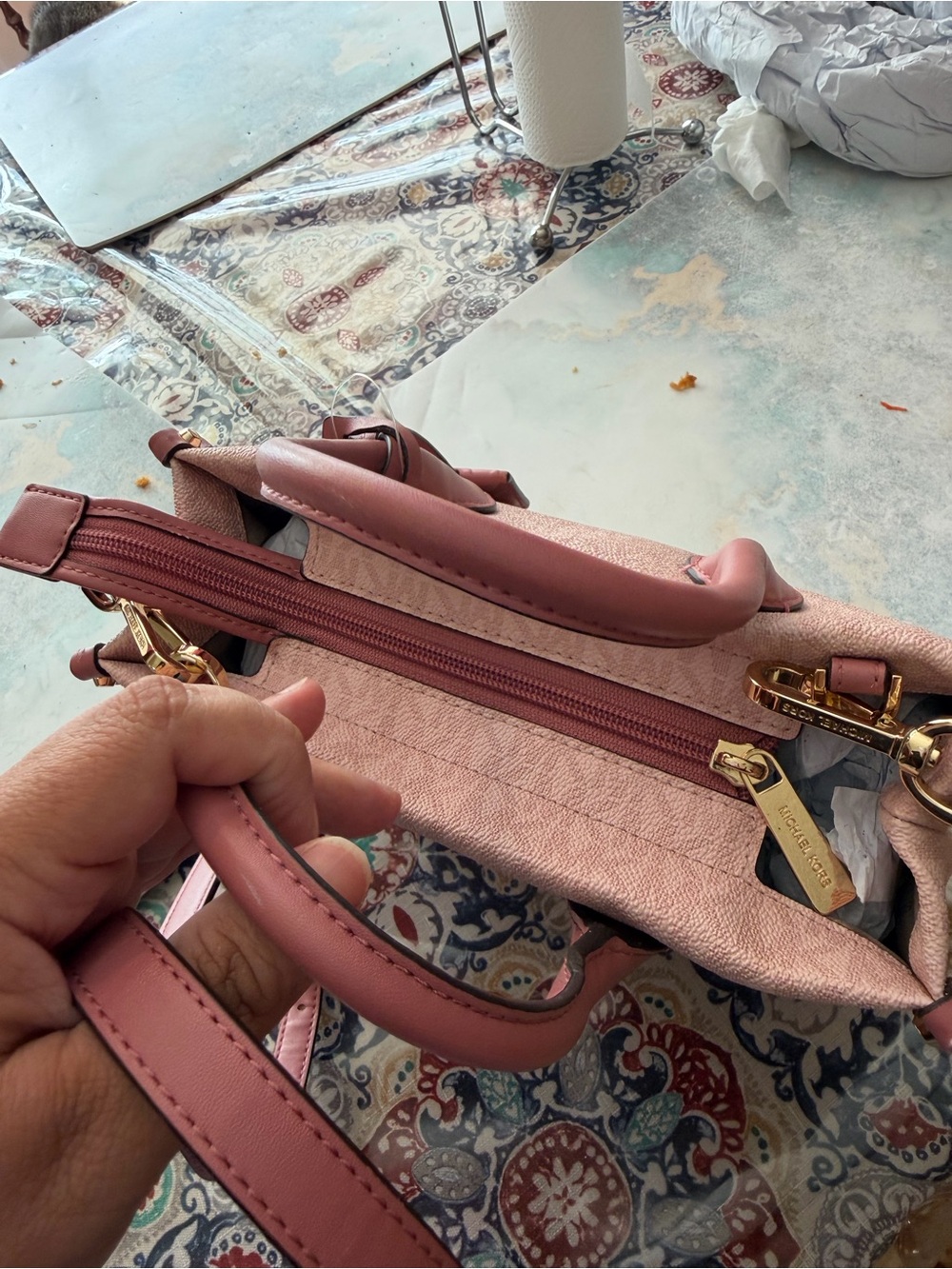 Michael Kors Blush Pink Canvas tote - Picture 5 of 10
